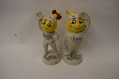 Lot 46 - Pair of cast iron Esso advertising figures,...