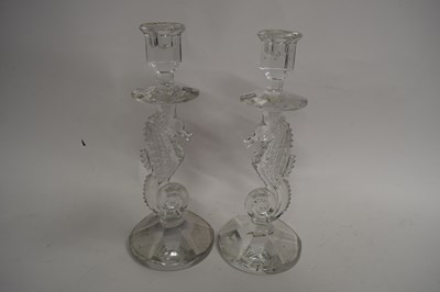 Lot 85 - PAIR OF WATERFORD SEAHORSE CRYSTAL GLASS...