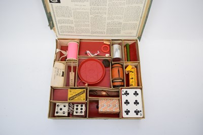 Lot 215 - Small magicians box 'Maskelynes Mysteries',...