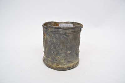 Lot 236 - Lead pot, late 18th/early 19th century,...