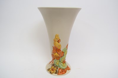 Lot 40 - Clarice Cliff vase of flared shape decorated...