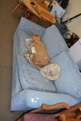 Lot 726 - BLUE TWO SEATER SOFA