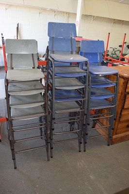 Lot 766 - QUANTITY OF METAL FRAMED SCHOOL CHAIRS