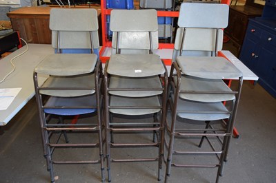 Lot 768 - QUANTITY OF METAL FRAMED SCHOOL CHAIRS