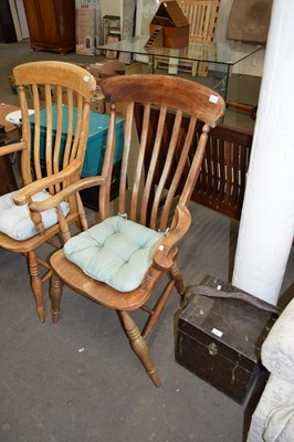 Lot 773 - ELM SEATED WINDSOR CHAIR (A/F)