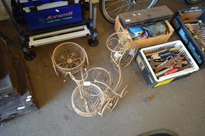 Lot 791 - PAIR OF BICYCLE SHAPED PLANTERS