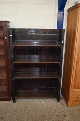 Lot 130 - UNUSUAL OAK OPEN FRONTED BOOKCASE CABINET WITH...