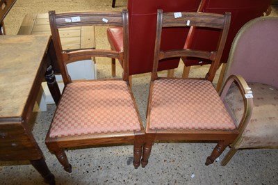 Lot 134 - PAIR OF 19TH CENTURY BAR BACK DINING CHAIRS