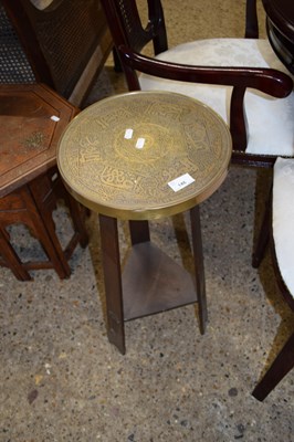 Lot 146 - MIDDLE EASTERN BRASS TOP PLANT STAND