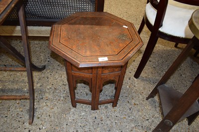 Lot 147 - INDIAN OCTAGONAL TOP AND BRASS INLAID...