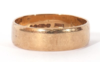 Lot 6 - 9ct gold wedding ring, London 1979, 4.3gms,...