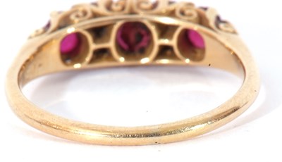 Lot 46 - Victorian ruby and diamond ring featuring...