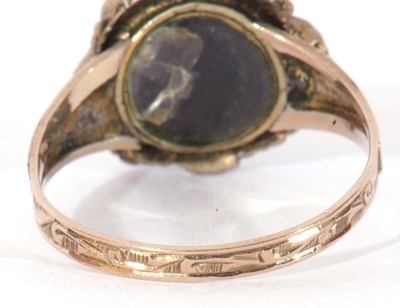 Lot 87 - Antique cluster ring set with two small opals....