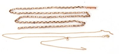 Lot 137 - Mixed Lot: 9ct stamped oval link chain...