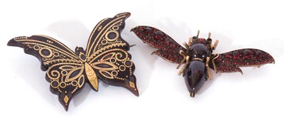 Lot 172 - Mixed Lot: antique Pique butterfly brooch, 6 x...