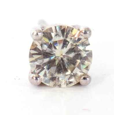Lot 205 - Single diamond set stud earring, featuring a...