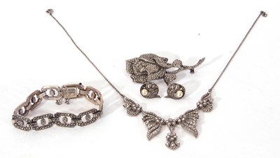 Lot 260 - Mixed Lot: vintage marcasite articulated...