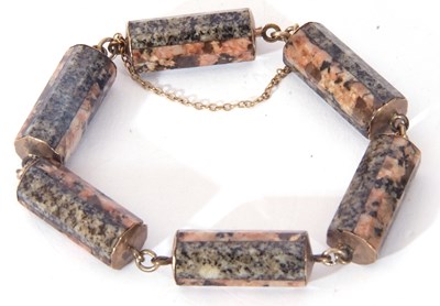 Lot 266 - Vintage agate bracelet comprising six...