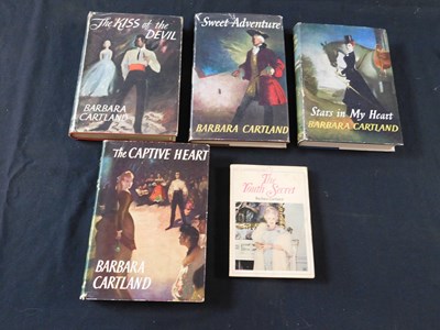 Lot 148 - BARBARA CARTLAND: 5 titles: all signed and...