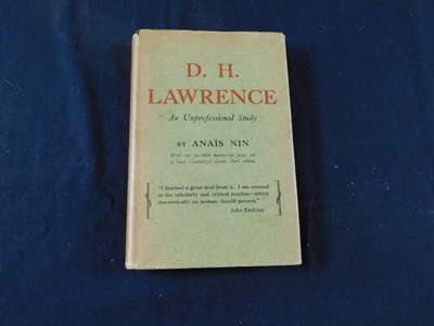 Lot 154 - ANAIS NIN: D H LAWRENCE, AN UNPROFESSIONAL...