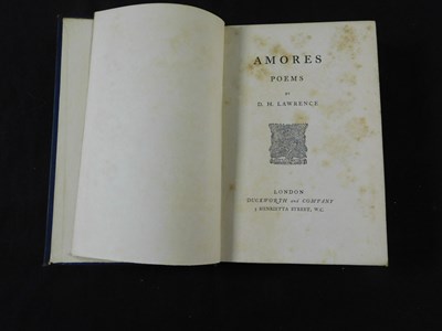 Lot 155 - D H LAWRENCE: AMORES, London, Duckworth [1916],...