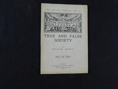 Lot 242 - WILLIAM MORRIS: TRUE AND FALSE SOCIETY, London,...