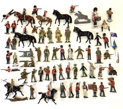 Lot 90 - A good collection of toy lead soldiers, to...