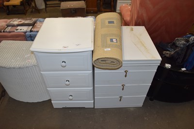 Lot 812 - TWO WHITE FINISH BEDSIDE CABINETS