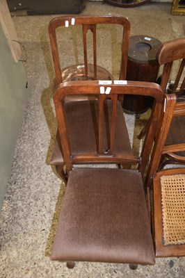 Lot 237 - PAIR OF CABRIOLE LEGGED SIDE CHAIRS