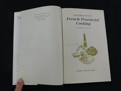 Lot 307 - ELIZABETH DAVID: FRENCH PROVINCIAL COOKING,...