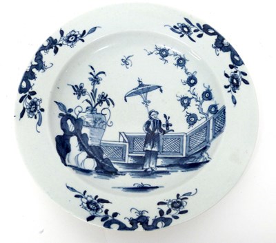 Lot 124 - Lowestoft Porcelain Plate c.1765