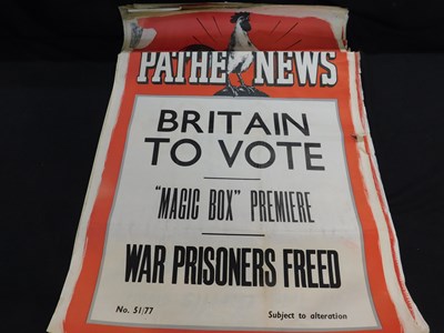 Lot 477 - Roll of 20 original pathe news posters late...