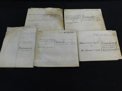 Lot 481 - Box: 18 vellum and other Saxmundham interest...