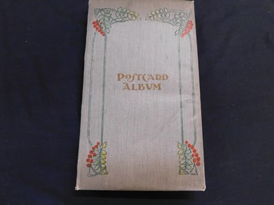 Lot 487 - Old postcard album circa 130 picture postcards...