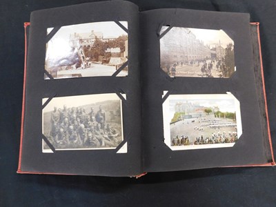 Lot 492 - Old postcard album circa 110 assorted picture...