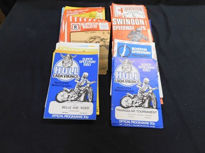 Lot 509 - Small box assorted Speedway programs circa...