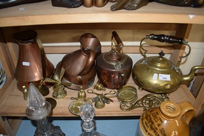 Lot 506 - MIXED LOT:  VARIOUS COPPER AND BRASS WARES TO...