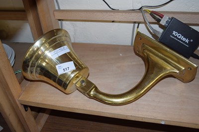 Lot 517 - BRASS WALL MOUNTED BELL