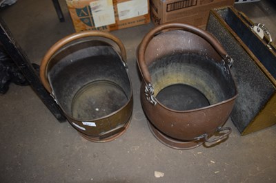 Lot 621 - 2 COPPER COAL BUCKETS