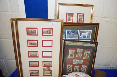 Lot 1 - MIXED LOT 5 VARIOUS FRAMES OF CIGARETTE CARDS...