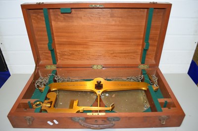 Lot 24 - LARGE CASED SET OF BEAM SCALES MARKED COUNTY...