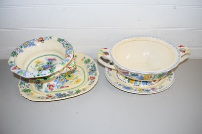 Lot 35 - MASONS STRATHMORE PATTERN, PEDESTAL BOWL AND...