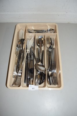 Lot 41 - TRAY OF SILVER PLATED CUTTLERY