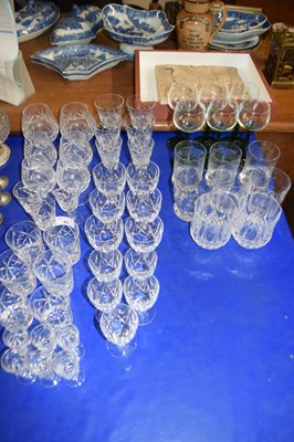 Lot 43 - LARGE MIXED LOT 20TH CENTURY CUT GLASS...