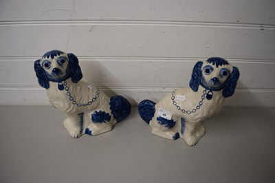 Lot 49 - PAIR OF MODERN STAFFORDSHIRE BLUE AND WHITE...