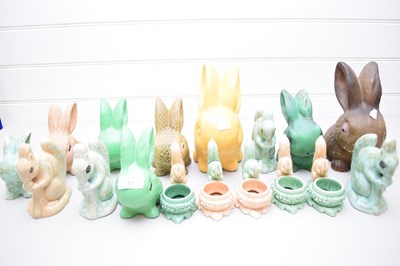 Lot 17 - COLLECTION VARIOUS SYLVAC STYLE RABBITS AND...