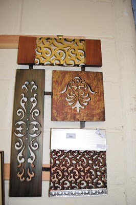 Lot 782 - CONTEMPORARY PIERCED METAL WALL HANGING