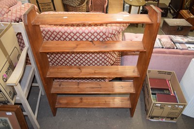 Lot 809 - SMALL PINE BOOKCASE CABINET, 82CM WIDE