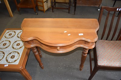 Lot 879 - SERPENTINE FRONT PINE HALL TABLE, 84CM WIDE