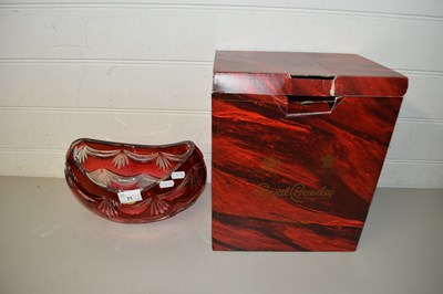 Lot 71 - ROYAL BRIERLEY, CUT GLASS BOWL WITH BOX